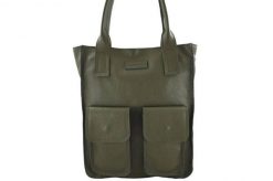 Shopperka skórzana BARBERINI'S zielona 952-38. Zielone shopper bag Barberinis, bez wzorów, ze skóry, małe, bez dodatków. Za 339.99 zł.
