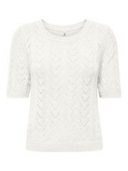 ONLY Sweter w kolorze białym rozmiar: S. Białe swetry klasyczne damskie Only, s, bez kołnierzyka. Za 74.46 zł.