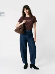 Jeansy barrel leg z przeszyciami - niebieski. Niebieskie jeansy damskie Sinsay. Za 69.99 zł.