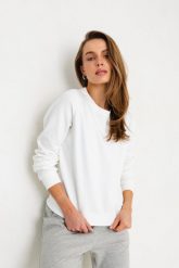 BLUZA LENA ECRU L - Flawless. Bluzy damskie Flawless, l, bez wzorów, z bawełny, bez kaptura. Za 296.00 zł.