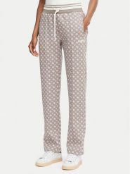 Guess Spodnie dresowe V5YB20 KB212 Brązowy jasny Regular Fit. Brązowe spodnie dresowe damskie Guess, xxs, z aplikacjami, z dresówki. Za 394.99 zł.