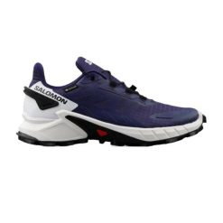 Buty do biegania damskie Salomon Supercross 4 GTX. Niebieskie obuwie sportowe damskie Salomon, bez zapięcia, do biegania. Za 480.00 zł.