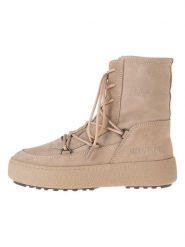 Moon Boot Skórzane botki zimowe "Mtrack Lace" w kolorze beżowym rozmiar: 44. Brązowe botki damskie Moon Boot, na zimę, bez obcasa, bez zapięcia. Za 412.88 zł.