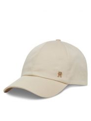 Tommy Hilfiger Czapka z daszkiem Elevated Chic Soft Cap AW0AW17138 Écru. Czapki z daszkiem damskie Tommy Hilfiger, bez wzorów, z bawełny. Za 119.99 zł.