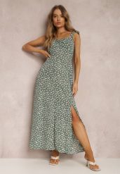 Zielona Sukienka Iolousa. Zielone sukienki damskie Renee, z aplikacjami, eleganckie, bez ramiączek. W wyprzedaży za 41.99 zł.