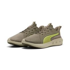 Buty do biegania SOFTRIDE Carson PUMA Velvet Moss Loden Green Yellow Alert Brown. Zielone obuwie sportowe damskie Puma, bez zapięcia, do biegania. Za 232.10 zł.