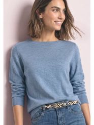 Street One Sweter w kolorze błękitnym rozmiar: 44. Niebieskie swetry klasyczne damskie Street One, bez kołnierzyka. Za 134.95 zł.