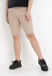 Beżowe Szorty Hippeina. Brązowe szorty damskie Born2be, z aplikacjami, z dzianiny. Za 34.99 zł.