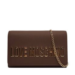 Torebka LOVE MOSCHINO. Brązowe torebki wieczorowe damskie Love Moschino, bez wzorów, bez dodatków. Za 519.99 zł.