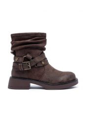 Foreverfolie Botki w kolorze brązowym rozmiar: 37. Brązowe botki damskie Foreverfolie, bez obcasa, bez zapięcia. Za 148.96 zł.