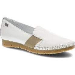 Białe Mokasyny Simen Wygodne Skórzane Buty. Białe mokasyny damskie Simen, na wiosnę, ze skóry, bez obcasa. Za 179.00 zł.