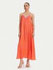 LOLA CASADEMUNT Sukienka letnia LS2616030 Pomarańczowy Regular Fit. Brązowe sukienki damskie LOLA CASADEMUNT, bez wzorów, z wiskozy, bez ramiączek. Za 459.99 zł.