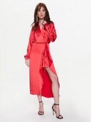 Pinko Sukienka koktajlowa 100295 Z345 Czerwony Regular Fit. Czerwone sukienki damskie Pinko, bez wzorów, z syntetyku, wizytowe, bez ramiączek. Za 819.99 zł.