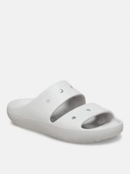Crocs Klapki "Classic" w kolorze szarym rozmiar: 37/38. Szare klapki damskie Crocs, bez wzorów, z otwartym noskiem, bez obcasa, bez zapięcia. Za 129.95 zł.