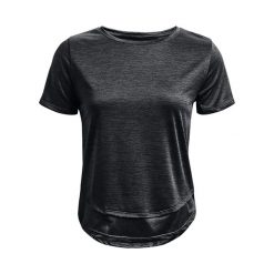Koszulka fitness damska Under Armour UA Tech Vent SS. Czarne bluzki damskie Under Armour, xs, bez wzorów, bez kołnierzyka, bez ramiączek. Za 66.99 zł.