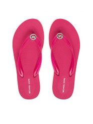 MICHAEL Michael Kors Japonki Posie Flip Flop 40S6PSFA3Q Różowy. Czerwone klapki damskie MICHAEL Michael Kors, bez wzorów, z syntetyku, bez obcasa, bez zapięcia. Za 319.99 zł.