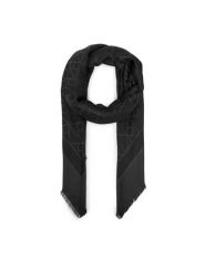 Calvin Klein Szal Emblem Aop Tonal LV04D8063G Czarny. Czarne szaliki damskie Calvin Klein, bez wzorów, z wiskozy. Za 259.99 zł.