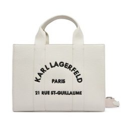 Torebka KARL LAGERFELD. Białe torebki klasyczne damskie KARL LAGERFELD, bez dodatków. Za 849.99 zł.