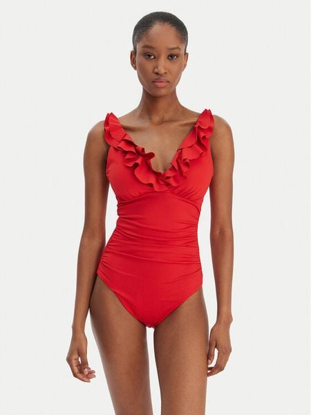 LAUREN RALPH LAUREN Strój kąpielowy 20601010 Czerwony. Czerwone stroje jednoczęściowe Lauren Ralph Lauren, bez wzorów, z syntetyku. Za 578.99 zł.