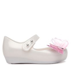 Baleriny Melissa. Białe baleriny dziewczęce Melissa, bez wzorów, bez obcasa, bez zapięcia. Za 298.99 zł.