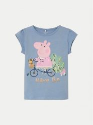 NAME IT T-Shirt PEPPA PIG 13231832 Niebieski Regular Fit. Niebieskie koszulki i t-shirty dziewczęce Name it, bez wzorów, z bawełny, bez kołnierzyka, bez ramiączek. Za 49.99 zł.