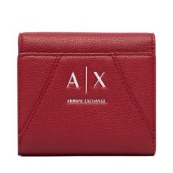 Portfel Armani Exchange. Czerwone portfele damskie Armani Exchange, bez wzorów. Za 299.99 zł.