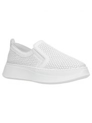 Wojas Skórzane sneakersy w kolorze białym rozmiar: 38. Białe obuwie sportowe damskie Wojas, ze skóry, bez zapięcia. Za 276.71 zł.
