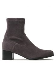Caprice Botki 9-25316-41 Szary. Szare botki damskie Caprice, z materiału, bez obcasa, na słupku, bez zapięcia. Za 349.99 zł.