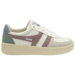 Sneakersy damskie Gola Grandslam Trident. Białe obuwie sportowe damskie Gola, z materiału, bez zapięcia, trekkingowe. Za 470.50 zł.