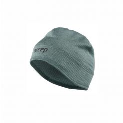 Czapka zimowa unisex odblaskowa termoaktywna z otworem na kucyk do biegania CEP. Zielone czapki damskie CEP, na zimę, bez wzorów, z elastanu. Za 79.00 zł.
