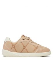 HUGO Sneakersy Riven 50523499 10263197 01 Beżowy. Brązowe obuwie sportowe damskie Hugo, z materiału, bez zapięcia. Za 559.99 zł.