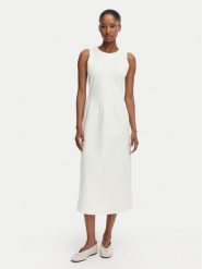 Calvin Klein Sukienka koktajlowa LV044G207G Kremowy A-Line Fit. Białe sukienki damskie Calvin Klein, bez wzorów, z syntetyku, wizytowe, bez ramiączek. Za 569.99 zł.