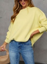 LA Angels Sweter w kolorze żółtym rozmiar: XL. Żółte swetry klasyczne damskie LA Angels, xl, bez kołnierzyka. Za 152.99 zł.