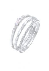 Elli Damski komplet podstawowy z markizem i z kryształami cyrkonii w srebrze próby 925 Sterling Silver Pierścionki 1 ct. Szare pierścionki damskie Elli, z cyrkonią, srebrne. Za 283.99 zł.