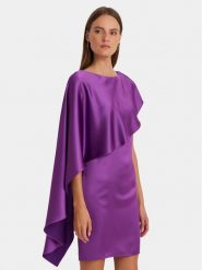 Lauren Ralph Lauren Sukienka koktajlowa 253925915001 Fioletowy Regular Fit. Fioletowe sukienki damskie Lauren Ralph Lauren, bez wzorów, z syntetyku, wizytowe, bez ramiączek. Za 839.99 zł.