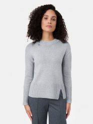 Gerry Weber Sweter w kolorze szarym rozmiar: 38. Szare swetry klasyczne damskie Gerry Weber, z wełny, bez kołnierzyka. Za 158.10 zł.