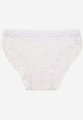 Białe Koronkowe Majtki Figi Wessena. Białe figi Born2be, bez wzorów, z bawełny. Za 4.99 zł.