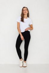 LEGINSY SUZANE CZARNE XS - Flawless. Czarne legginsy sportowe damskie Flawless, s, bez wzorów, z bawełny, na jogę i pilates. Za 179.00 zł.