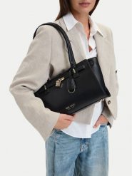 Nine West Torebka EO-GOLDEN FRAME-LDA942 Czarny. Czarne torebki klasyczne damskie Nine West, ze skóry, bez dodatków. Za 279.99 zł.