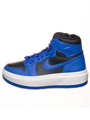Air Jordan Skórzane sneakersy "1 Elevate High'' w kolorze niebiesko-czarnym rozmiar: 44,5. Czarne obuwie sportowe damskie AIR JORDAN, za kostkę, bez zapięcia. Za 281.10 zł.