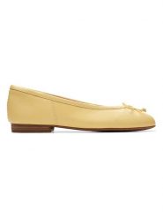 Clarks Skórzane baleriny "Fawna" w kolorze żółtym rozmiar: 37. Żółte balerinki damskie Clarks, bez wzorów. Za 175.67 zł.