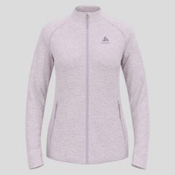 Bluza rozpinana damska ODLO Mid layer full zip TENCIA. Czerwone bluzy damskie ODLO, l, bez wzorów, z materiału, bez kaptura. Za 449.99 zł.