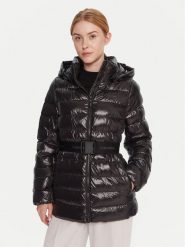 Calvin Klein Kurtka zimowa LV044D542G Czarny Regular Fit. Czarne kurtki damskie Calvin Klein, na zimę, l, bez wzorów, z syntetyku, bez kaptura. Za 1,099.00 zł.