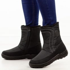 Czarne zimowe botki damskie Potocki 33310. Czarne śniegowce damskie POTOCKI, z dzianiny. Za 159.00 zł.