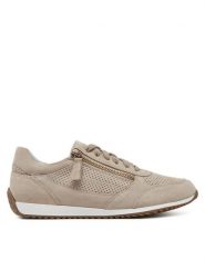 Geox Sneakersy D Calithe D36N0A 00022 C6738 Beżowy. Brązowe obuwie sportowe damskie Geox, ze skóry, bez zapięcia. Za 359.99 zł.
