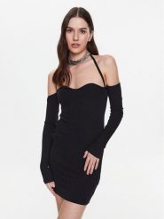 Herskind Sukienka koktajlowa Kathleen 4775935 Czarny Slim Fit. Czarne sukienki damskie Herskind, bez wzorów, z bawełny, wizytowe, bez ramiączek. Za 649.99 zł.