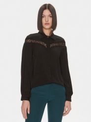 Liu Jo Koszula MF3137 T9121 Czarny Relaxed Fit. Czarne koszule damskie Liu Jo, bez wzorów, z syntetyku, bez kołnierzyka, bez ramiączek. Za 439.99 zł.