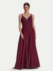 Hey Kyla Sukienka wieczorowa 5AI070HK Bordowy Regular Fit. Czerwone sukienki damskie Hey Kyla, bez wzorów, z syntetyku, wizytowe, bez ramiączek. Za 509.99 zł.