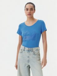 Liu Jo Beachwear T-Shirt VA5157 JS360 Niebieski Regular Fit. Niebieskie t-shirty damskie Liu Jo Beachwear, m, bez wzorów, z wiskozy, bez kołnierzyka. Za 189.99 zł.