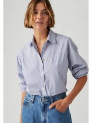 Levi's Koszula w kolorze granatowo-białym rozmiar: S. Białe koszule damskie Levi's, s, bez wzorów, z bawełny, bez kołnierzyka, bez ramiączek. Za 123.45 zł.